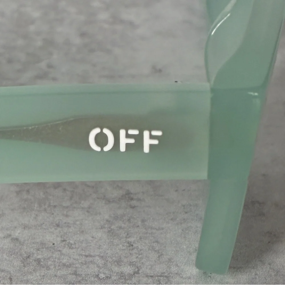 Off-White Valdez Sunglasses Sage Green Dark Grey Lens OERI13X 5307 NWT